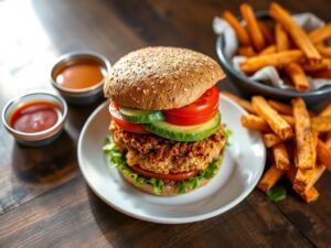 Hambúrguer Vegano Tipo Frango com Crocância Especial