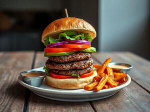 Hambúrguer Vegano com Gordura Vegetal Estruturada